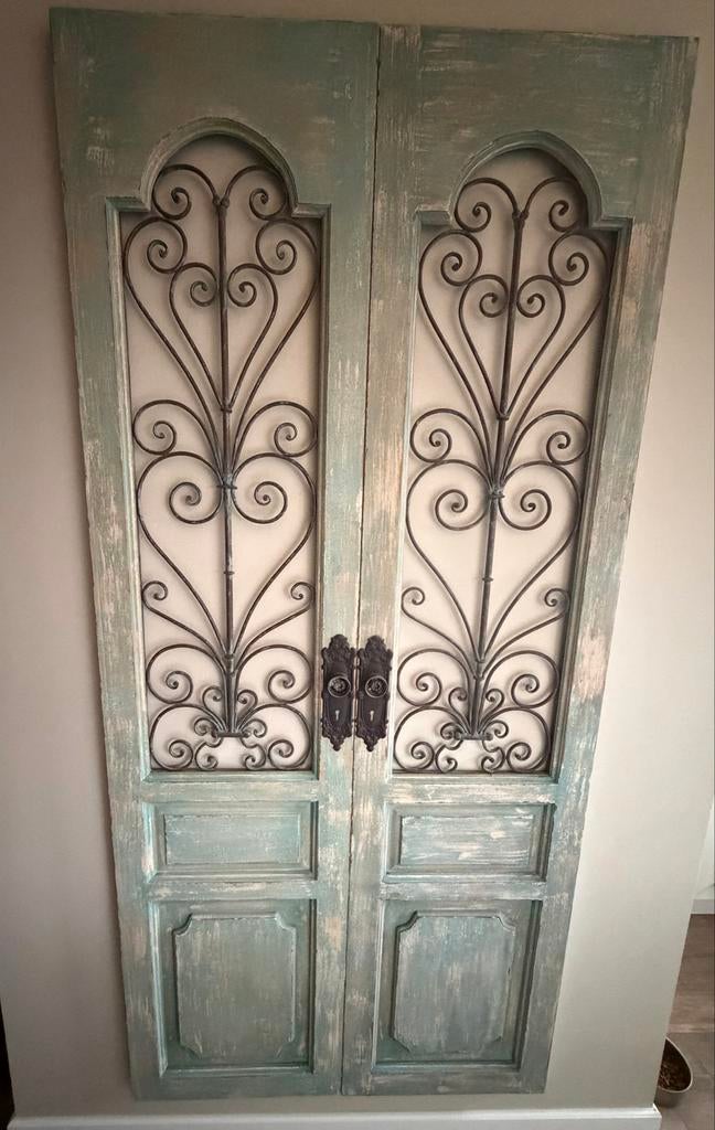 Decoratieve paneeldeuren met smeedijzer, Ophalen, Gebruikt, 80 tot 100 cm, Binnendeur