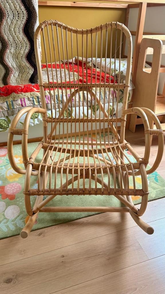 Schommelstoel van Maison du Monde, zo goed als nieuw, Ophalen, Overige kleuren, Boho, Scandinavisch, Riet of Rotan