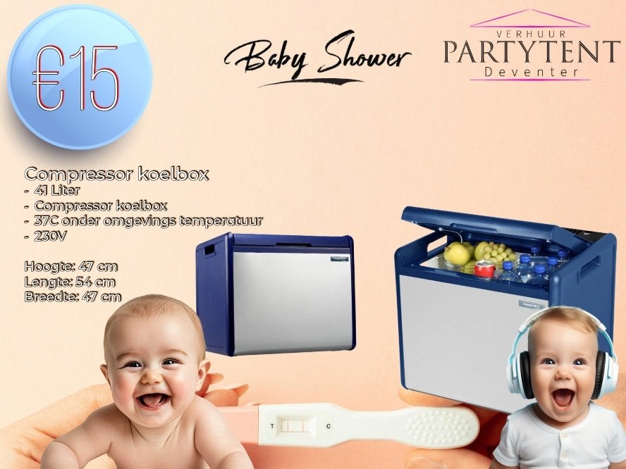 Koelbox huren reveal party of babyshower, Ophalen, Geboorte of Huwelijk