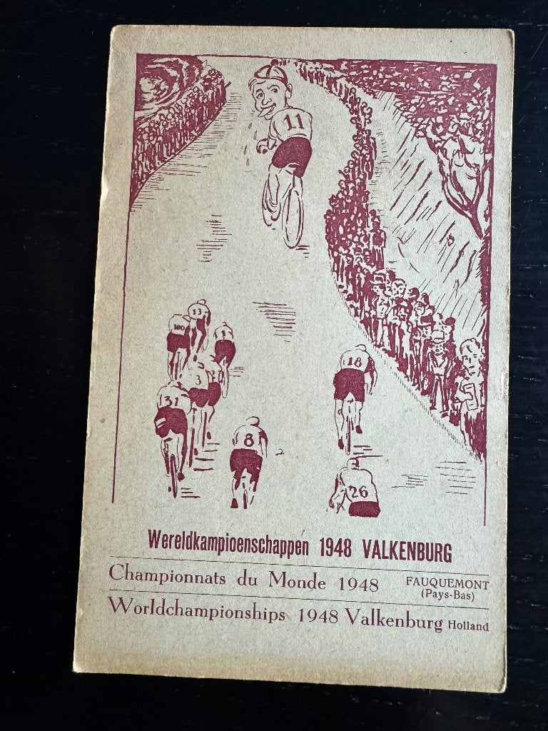 wk wielrennen 1948 Valkenburg, Verzenden, 1940 tot 1960, Ongelopen, Limburg