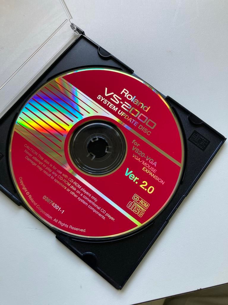 Roland VS-2000 System Update Disc Ver. 2.0, Computers en Software, Audio-software, Ophalen of Verzenden, Zo goed als nieuw