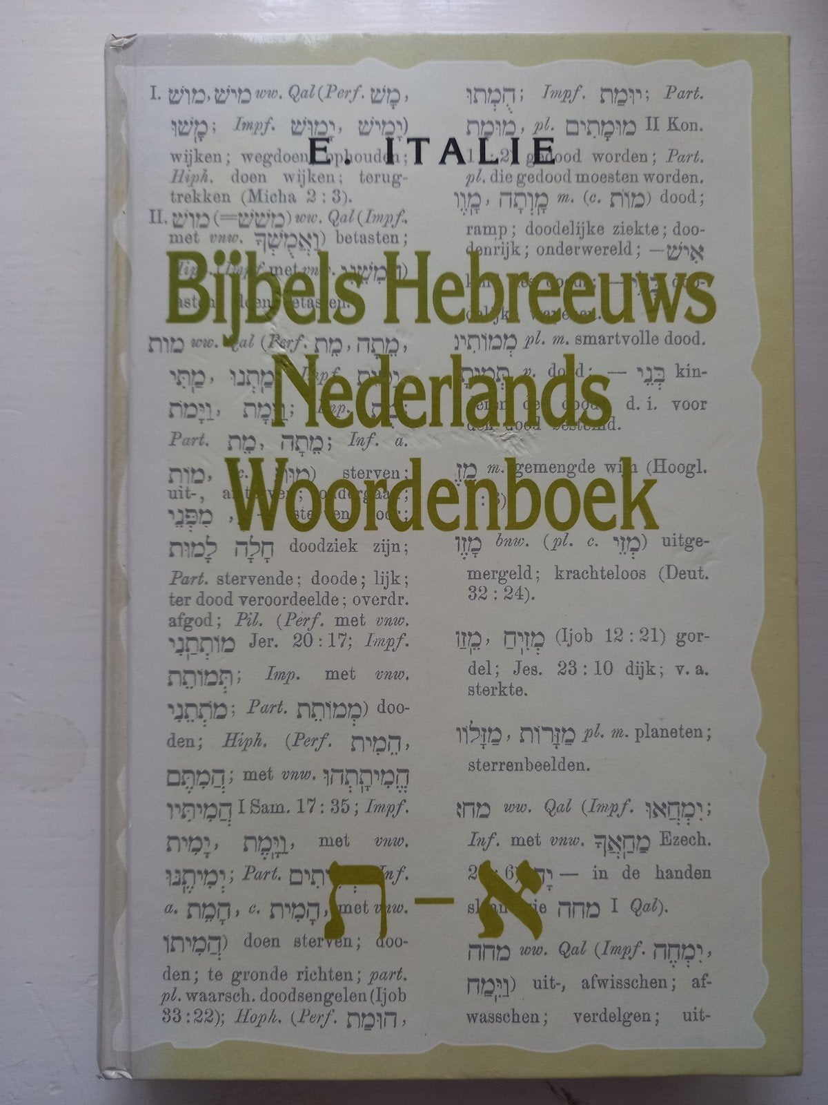 Italie - Bybels hebreeuws nederlands woordenboek, Boeken, Ophalen of Verzenden, Zo goed als nieuw, Italie