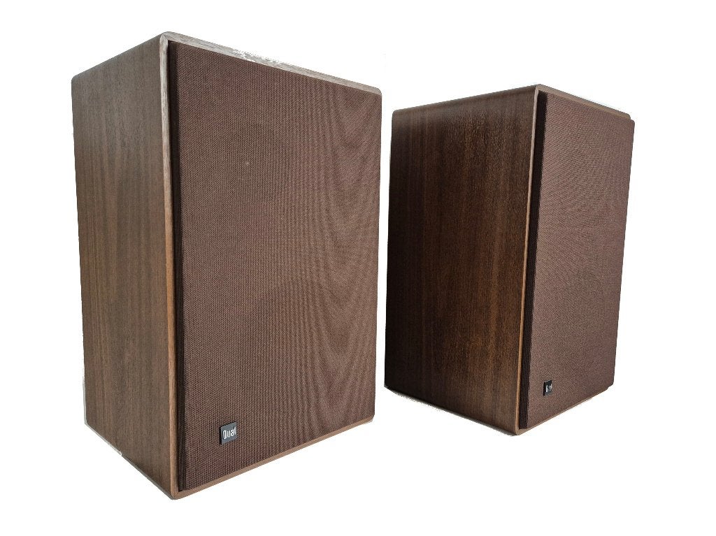 Zeer mooie vintage teak walnoot design drieweg speakers, Audio, Tv en Foto, Luidsprekers, Overige merken, Stereo speakers, Gebruikt