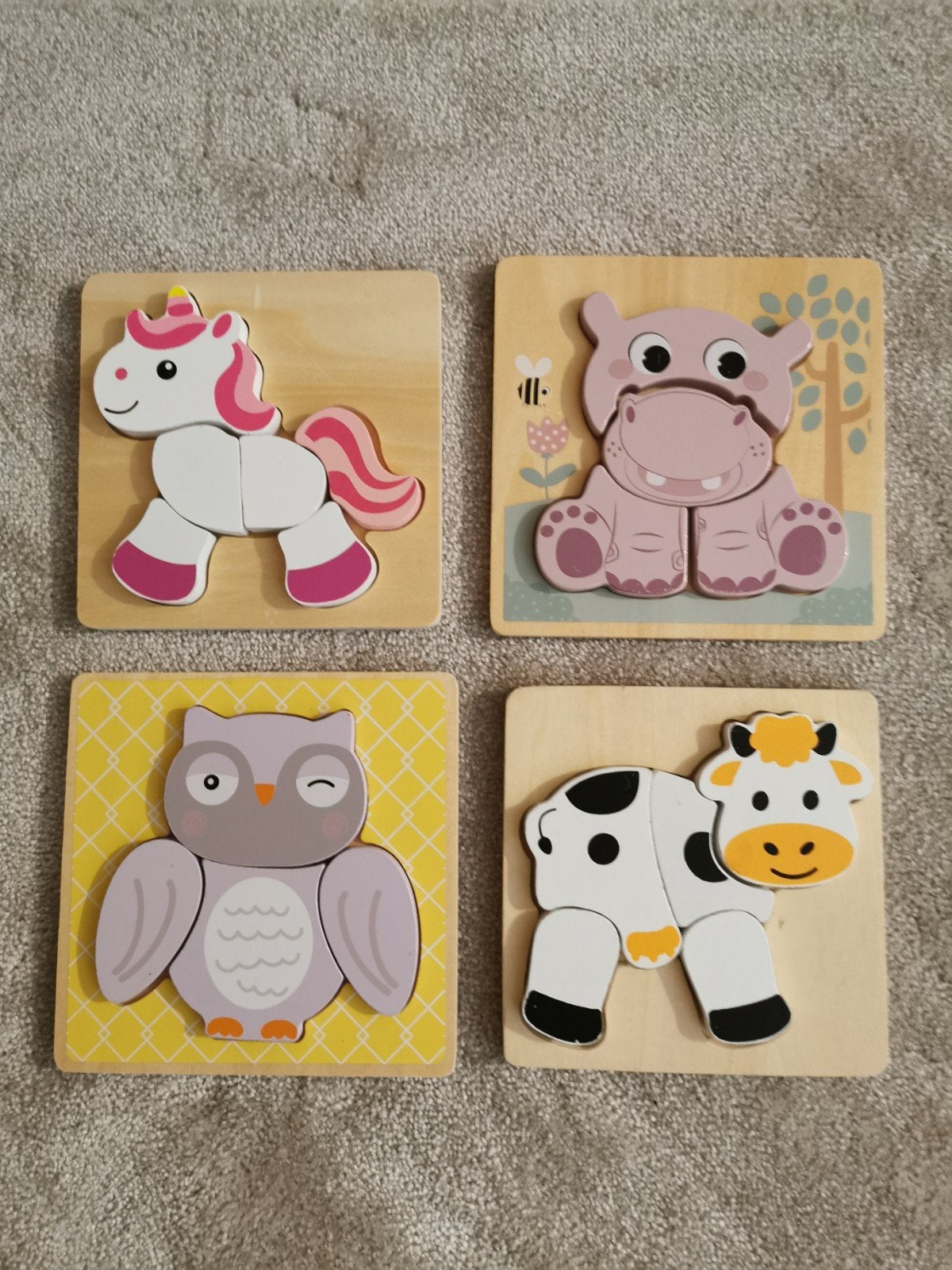 Houten puzzels dieren, Ophalen, Minder dan 10 stukjes, Zo goed als nieuw, 6 maanden tot 2 jaar