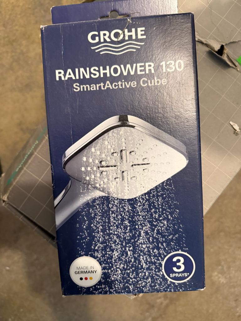 Grohe Rainshower 130 SmartActive Cube Handdouche, Ophalen of Verzenden, Zo goed als nieuw, Chroom, Douche