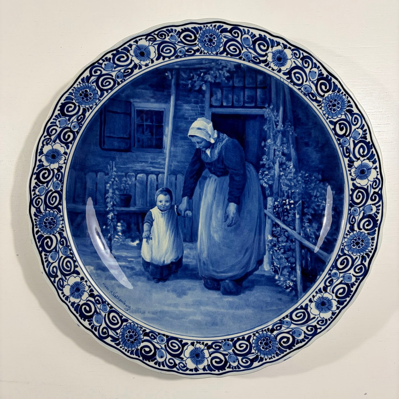 De Porceleyne Fles Wandbord 40 cm, 1894, H. Valkenburg, Antiek en Kunst, Ophalen of Verzenden