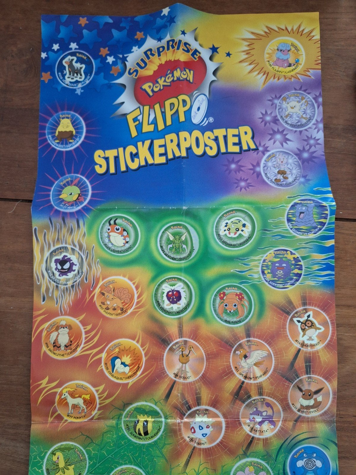 Flippo Stickerposter compleet (Pokémon), Ophalen of Verzenden, Map, Album of Poster