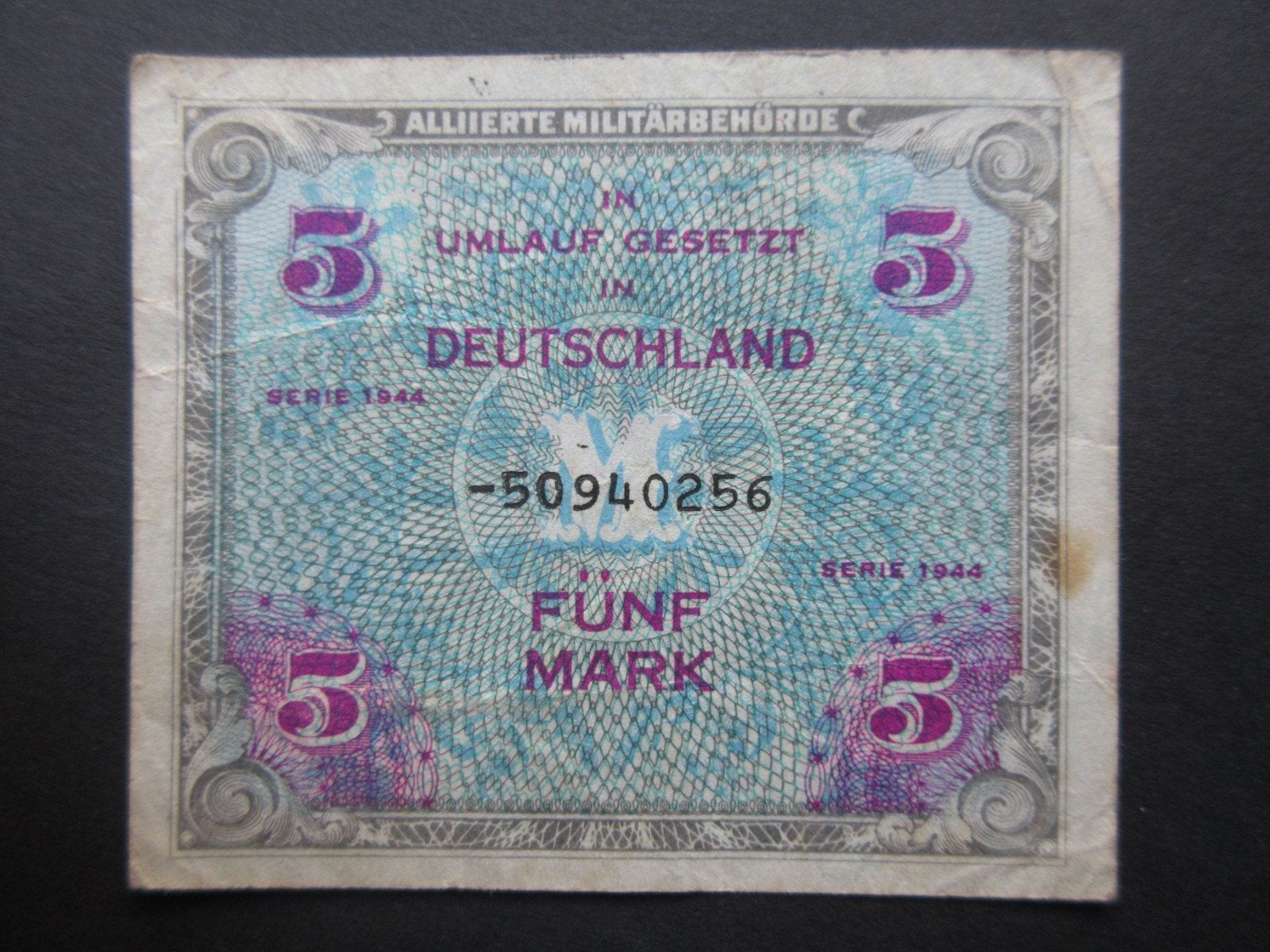 5 Mark 1944 Duitsland AMC p-193d (02) WW2, Verzenden, Overige soorten, Duitsland, Overige typen