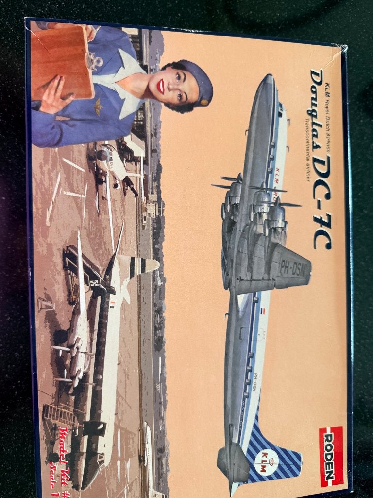 Roden Douglas DC-7C KLM "Noordzee"–1:144–Compleet, Hobby en Vrije tijd, Modelbouw | Vliegtuigen en Helikopters, Overige merken
