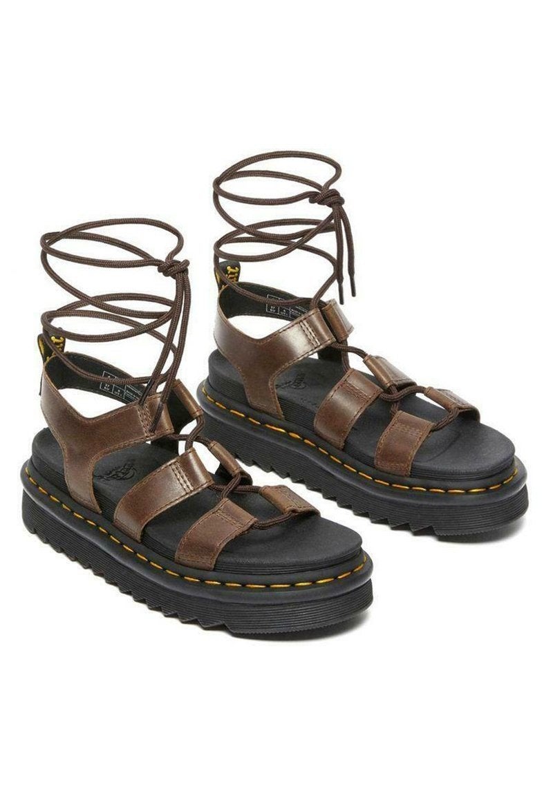 Dr Martens Natilla leren sandalen, Bruin, Nieuw, Dr. Martens, Sandalen of Muiltjes
