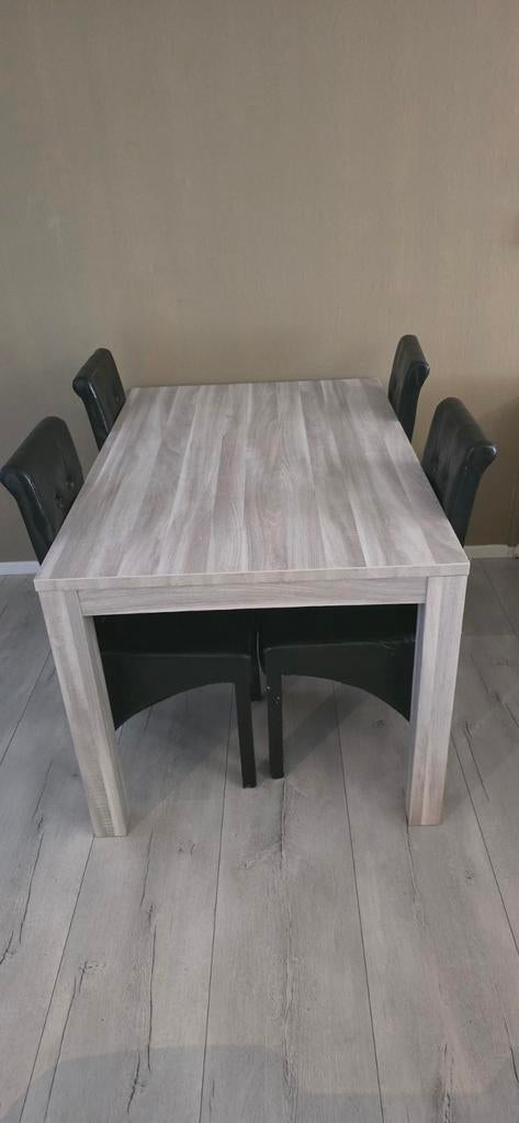 Eethoek - Tafel met stoelen, Huis en Inrichting, Complete eetkamers, Gebruikt, 4 tot 6 stoelen, Ophalen