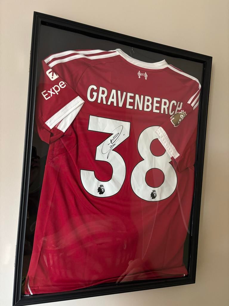 ORGINEEL gesigneerd Liverpool shirt Gravenberch #38, Ophalen of Verzenden, Nieuw