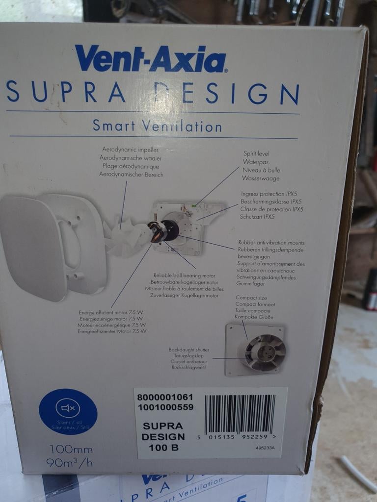 Vent_axia supra disign, Ophalen, Nieuw, Toilet