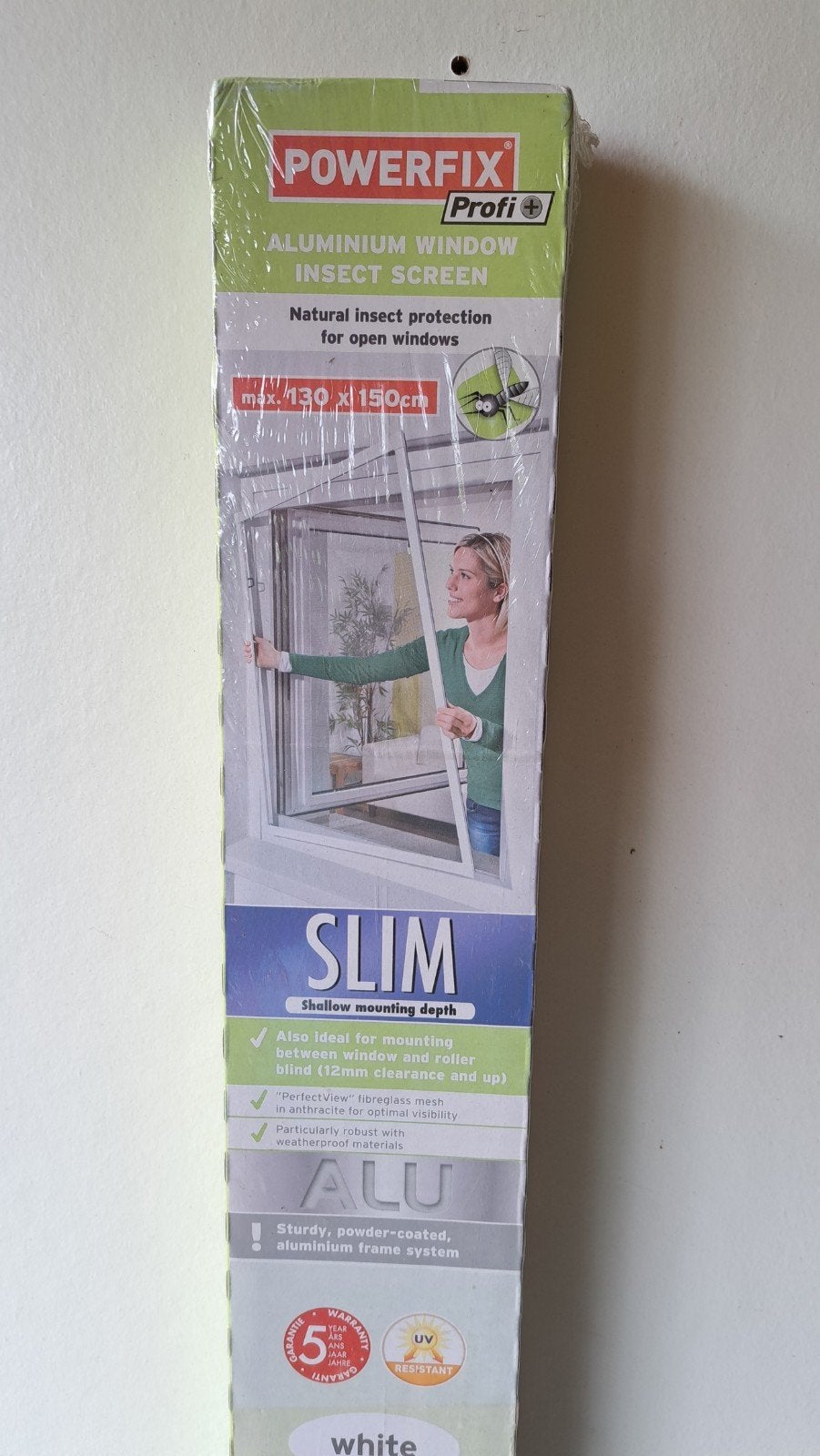 POWERFIX Profi Aluminium Hor voor Ramen (max. 130x150cm), Ophalen, Gevelraam of Ruit, 120 tot 160 cm, Nieuw