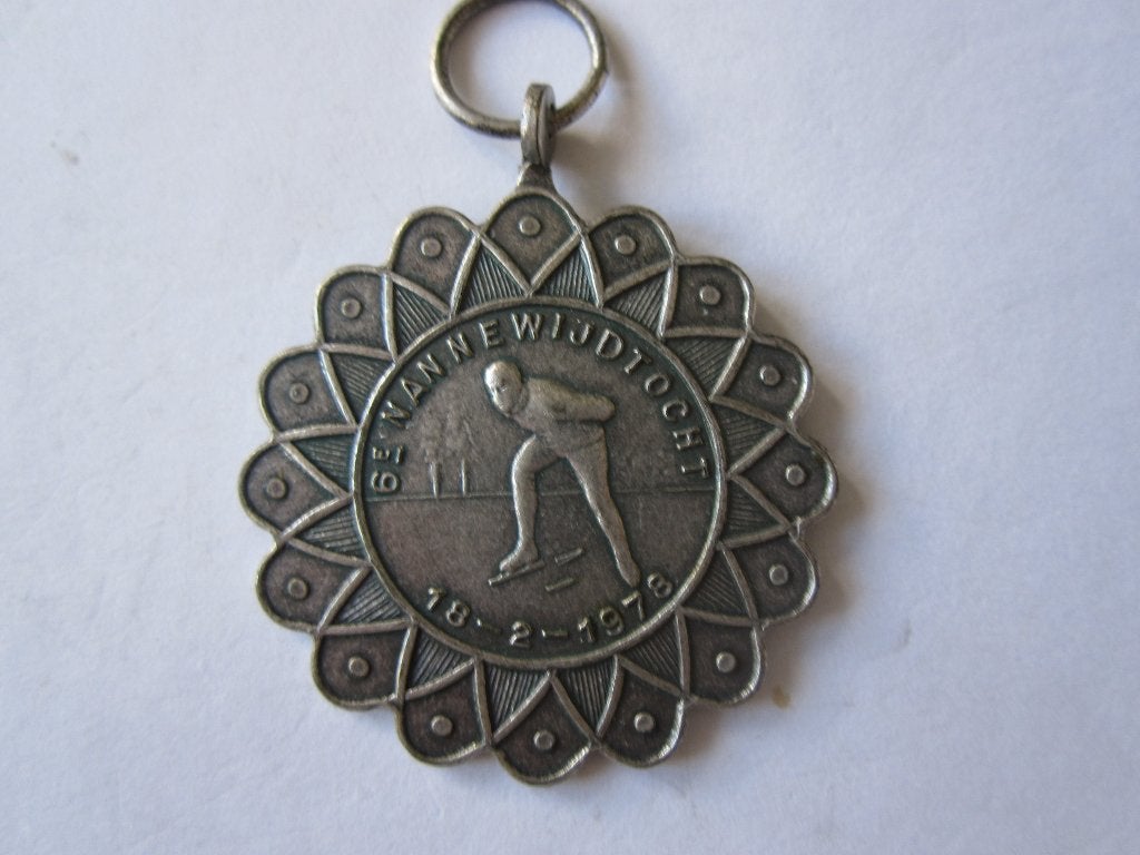 medaille schaatsen Fr., Ophalen of Verzenden, Overige materialen, Nederland
