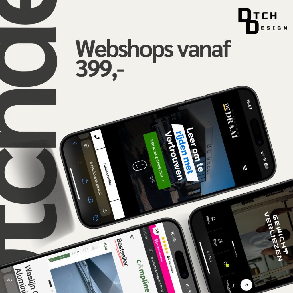 Webshop laten maken | Achteraf betalen | binnen 5 dagen live, Website Bouw