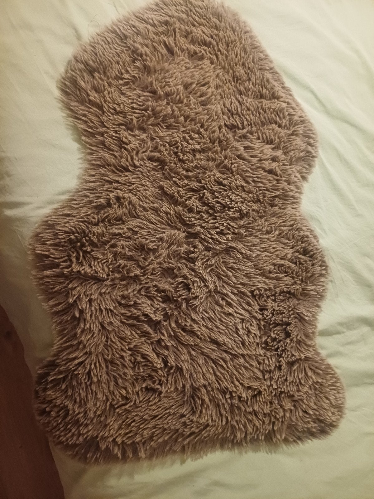 Zacht bruin vloerkleedje / schapenvachtje, Minder dan 50 cm, Gebruikt, 50 tot 100 cm, Bruin
