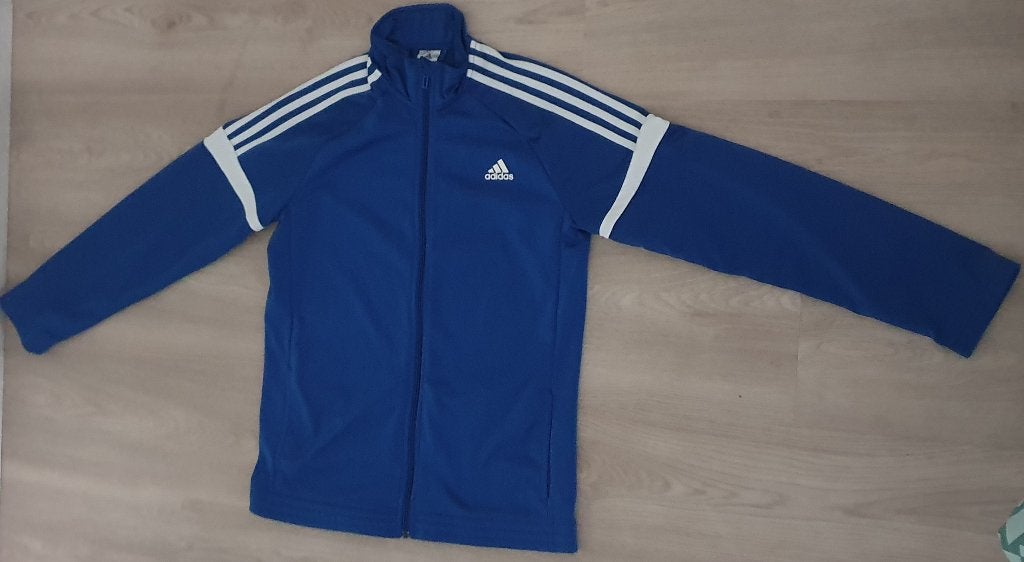 Blauwe Adidas trainingsjack, Blauw, Overige maten, Ophalen of Verzenden, Zo goed als nieuw