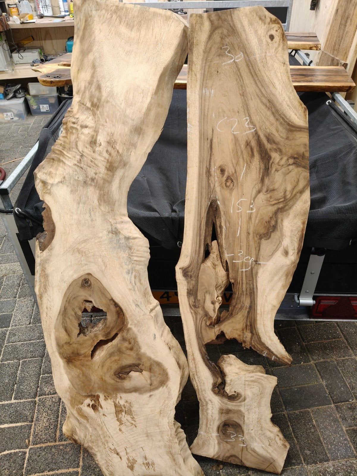2 mooie stukken suar hout, Ophalen, Overige houtsoorten, Plank