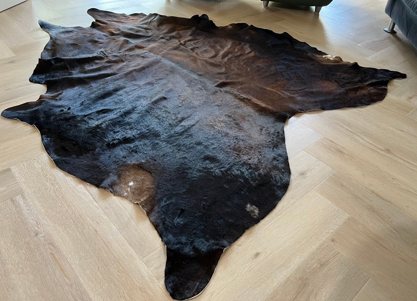 Vloerkleed koe bruin, Ophalen, Bruin, 150 tot 200 cm, 200 cm of meer