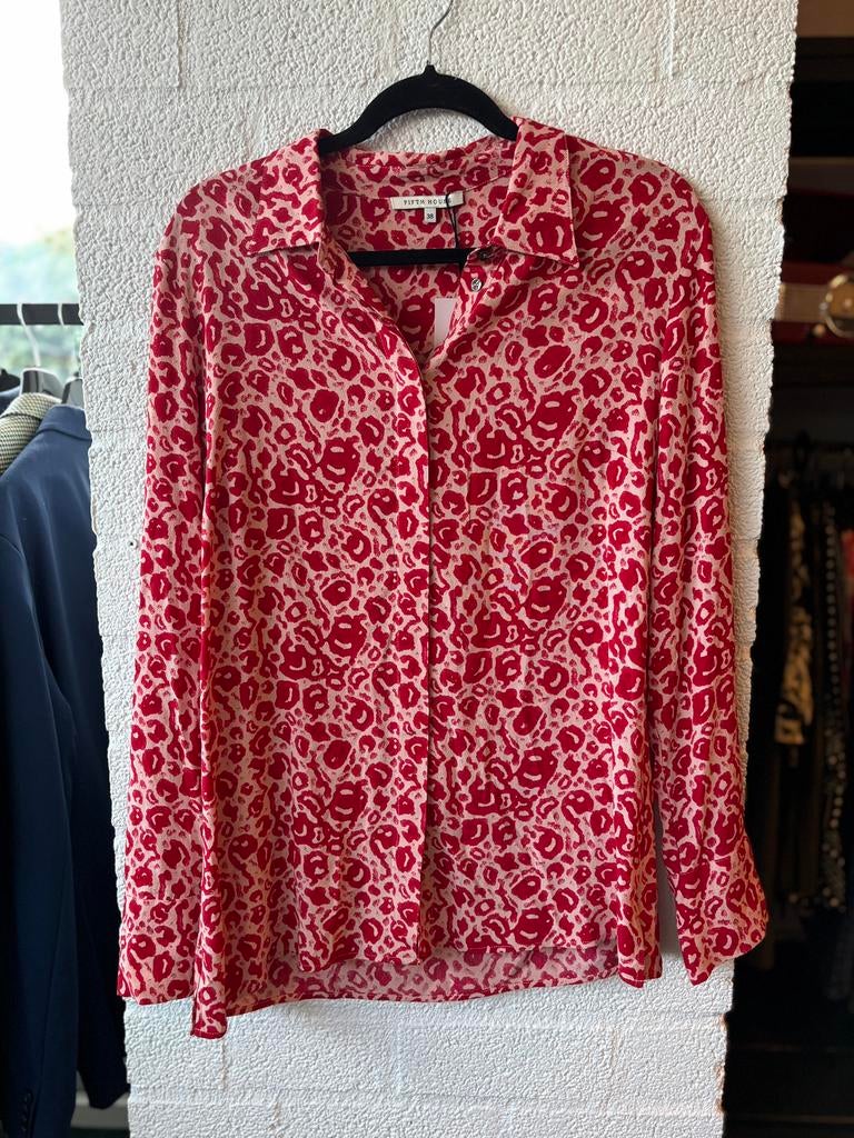 Fifth house blouse maat 38 print, Ophalen of Verzenden, Zo goed als nieuw, Maat 38/40 (M), Rood