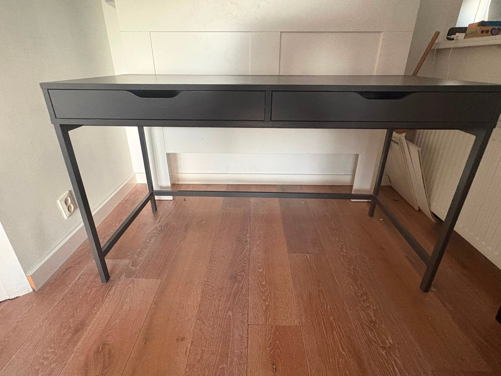 IKEA ALEX Bureau donkergrijs met lades en opbergruimte, Gebruikt, Met lades, Spaanplaat of MDF, Ophalen of Verzenden