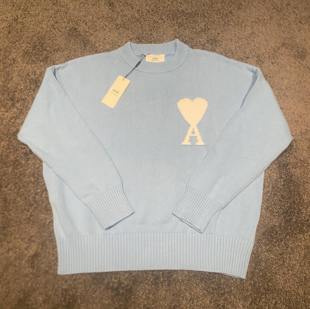 Ami Paris trui blauw maat S, Kleding | Heren, Truien en Vesten, Ophalen of Verzenden, Zo goed als nieuw, Maat 46 (S) of kleiner