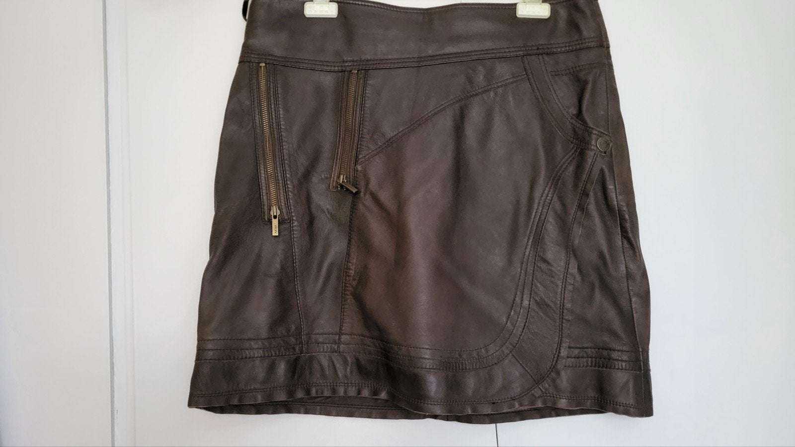 ARMA leren rok bruin maat 42 (L) met ritsdetails, Kleding | Dames, Rokken, Bruin, Maat 42/44 (L), Ophalen of Verzenden, Zo goed als nieuw