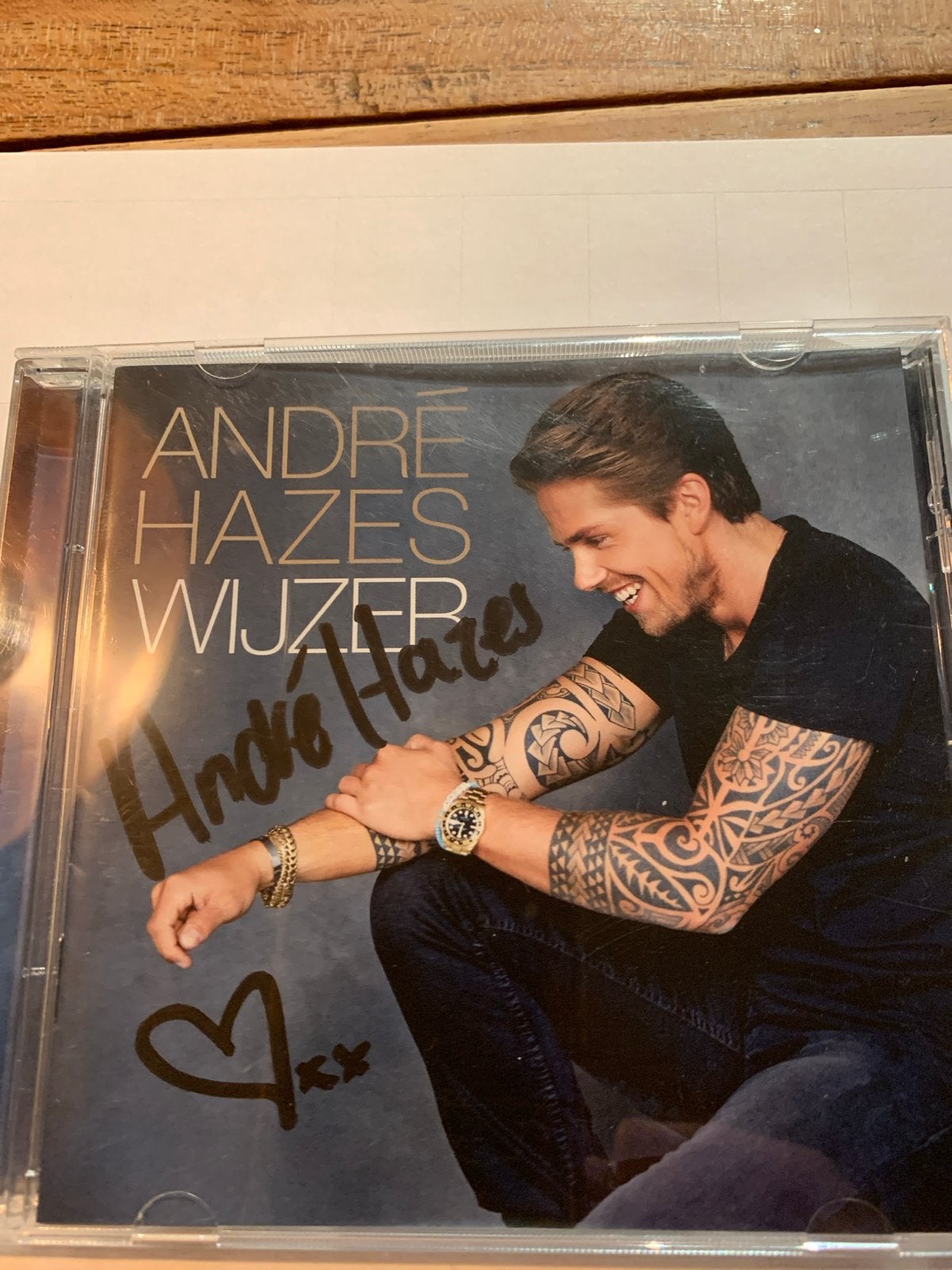 André Hazes - Wijzer CD (Gesigneerd), Ophalen, Zo goed als nieuw, Levenslied of Smartlap, Gesigneerd