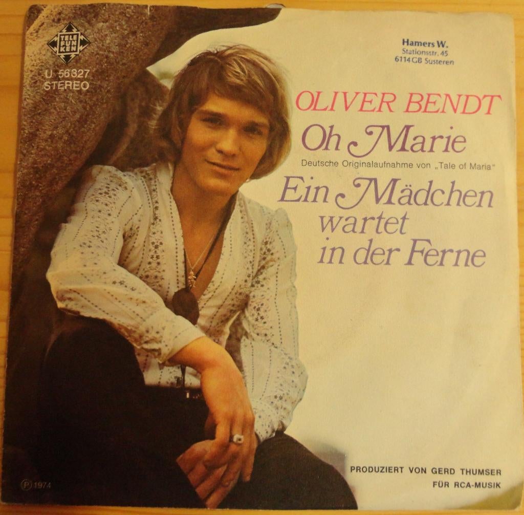 Oliver Bendt > Oh Marie, Gebruikt, 7 inch, Single, Ophalen of Verzenden