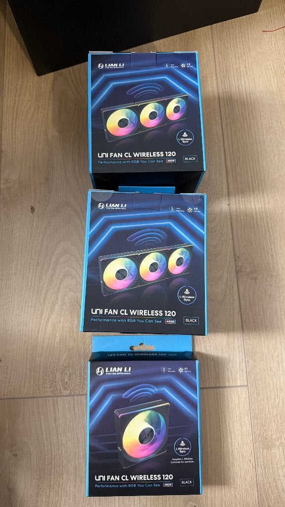 Lian Li UNI FAN CL Wireless 120 3x 3pack + losse fan, Computers en Software, Ophalen of Verzenden, Zo goed als nieuw, Luchtkoeling