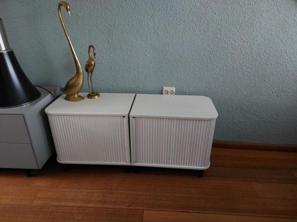 vintage roldeur kast pa1, Huis en Inrichting, Kasten | Roldeurkasten en Archiefkasten, Ophalen of Verzenden, Gebruikt, 25 tot 50 cm