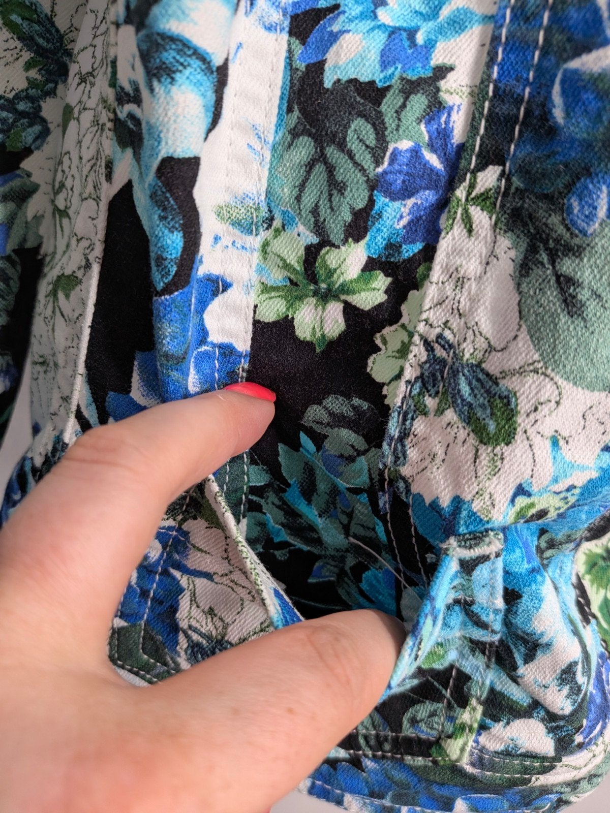 Zerres spijkerjasje gebloemd maat S/M, Zerres, Blauw, Zerres, Ophalen of Verzenden