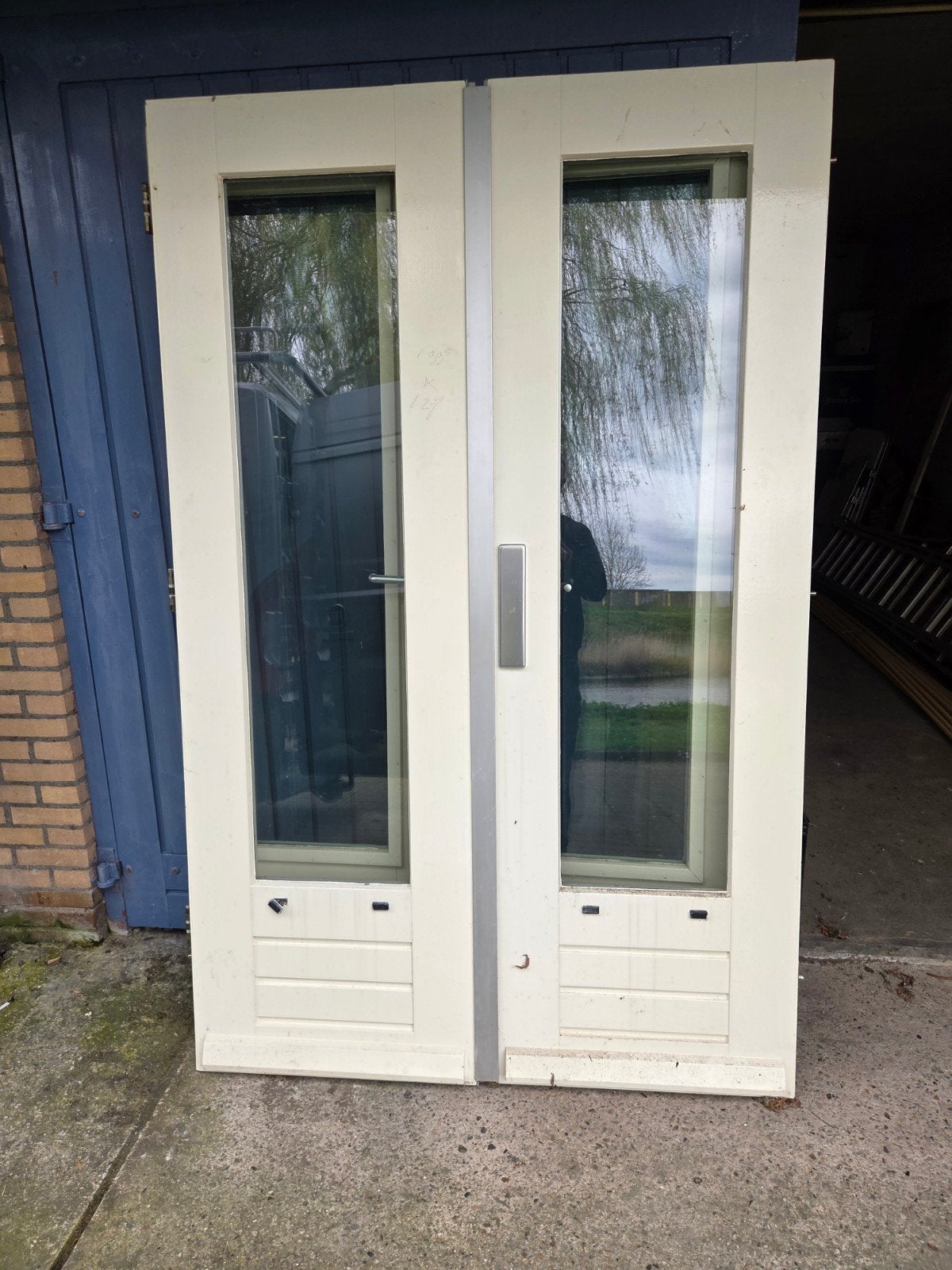Dubbele Buitendeur met Glas - 197x127 cm, Ophalen