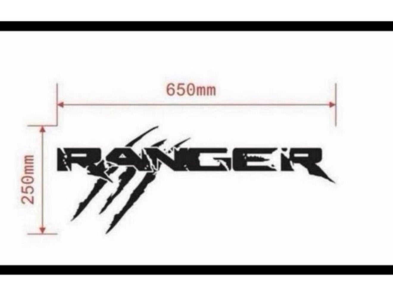 Zwart Vinyl stickers Ford Ranger Claw - zijkanten klauwen, Auto diversen, Autostickers, Ophalen of Verzenden, H, H, H
