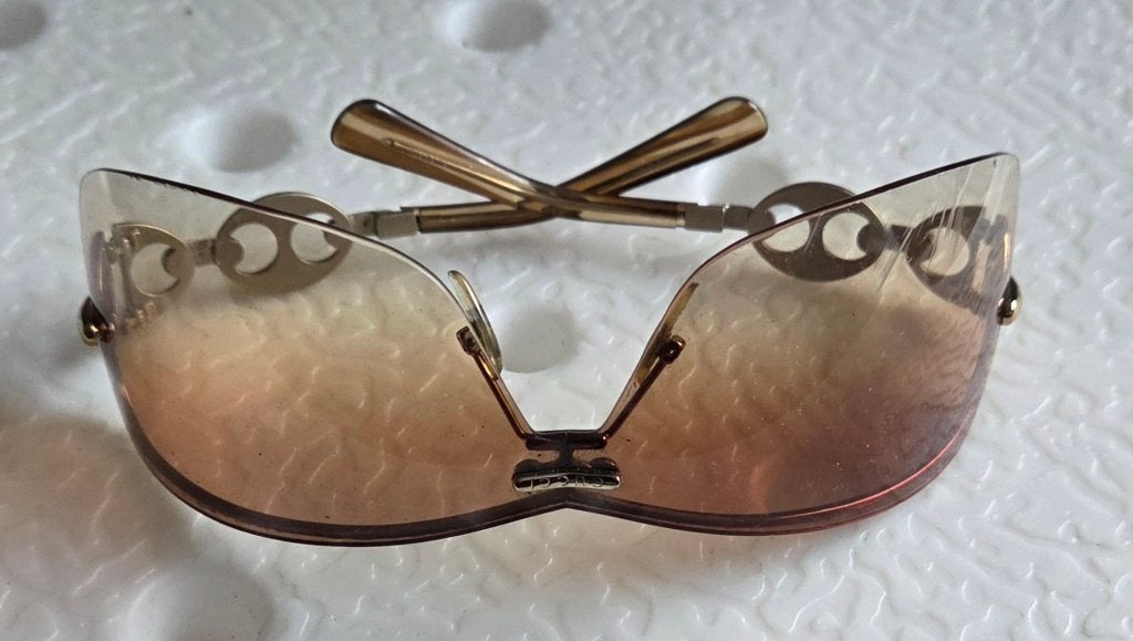 Elegante vintage Gucci zonnebril., Ophalen of Verzenden, Gebruikt