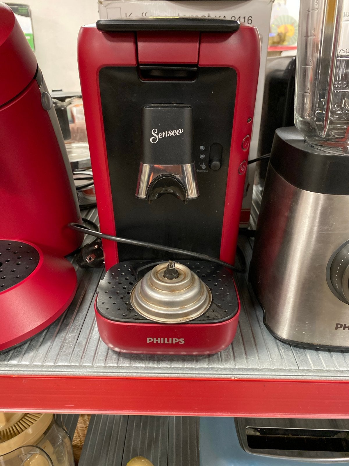 Philips Senseo Koffiezetapparaat Rood - Gebruikt, Witgoed en Apparatuur, Ophalen, Gebruikt
