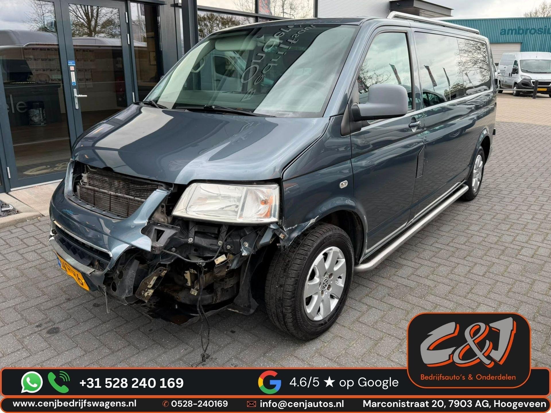Volkswagen Transporter 2.5 TDI 340 Trendline DC voorschade,, Automaat, Overige carrosserieën, Volkswagen AG, Diesel