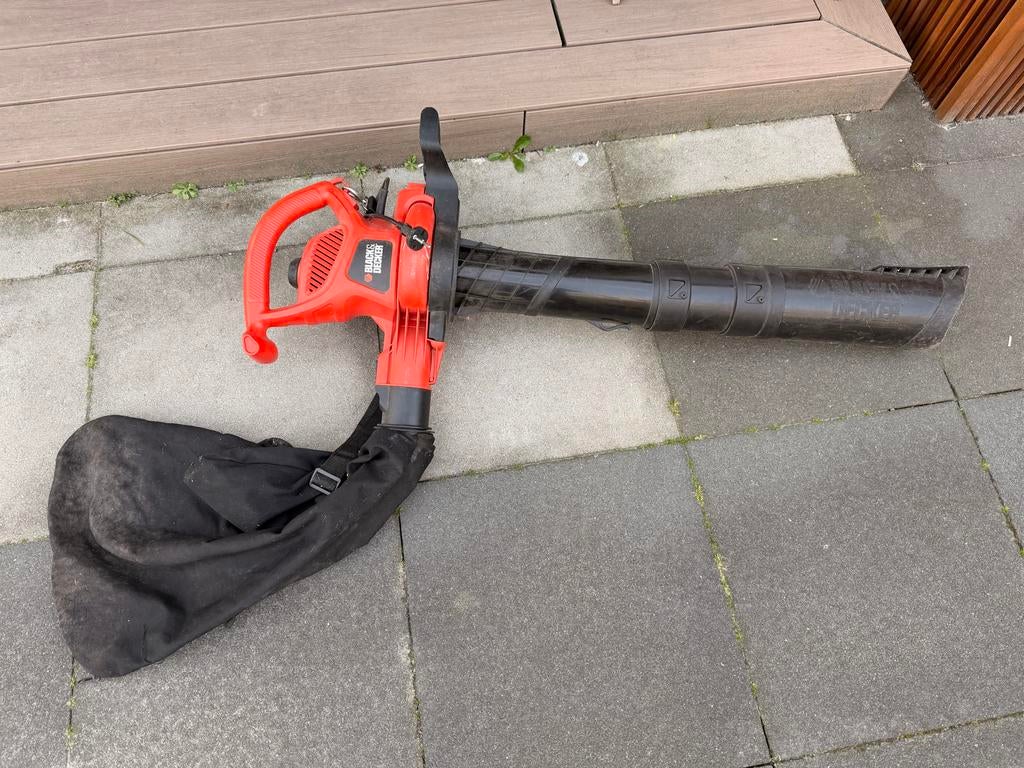 Elektrische bladzuiger met hakselaar en opvangzak, Ophalen, Gebruikt, Handgedragen, Met opvangzak