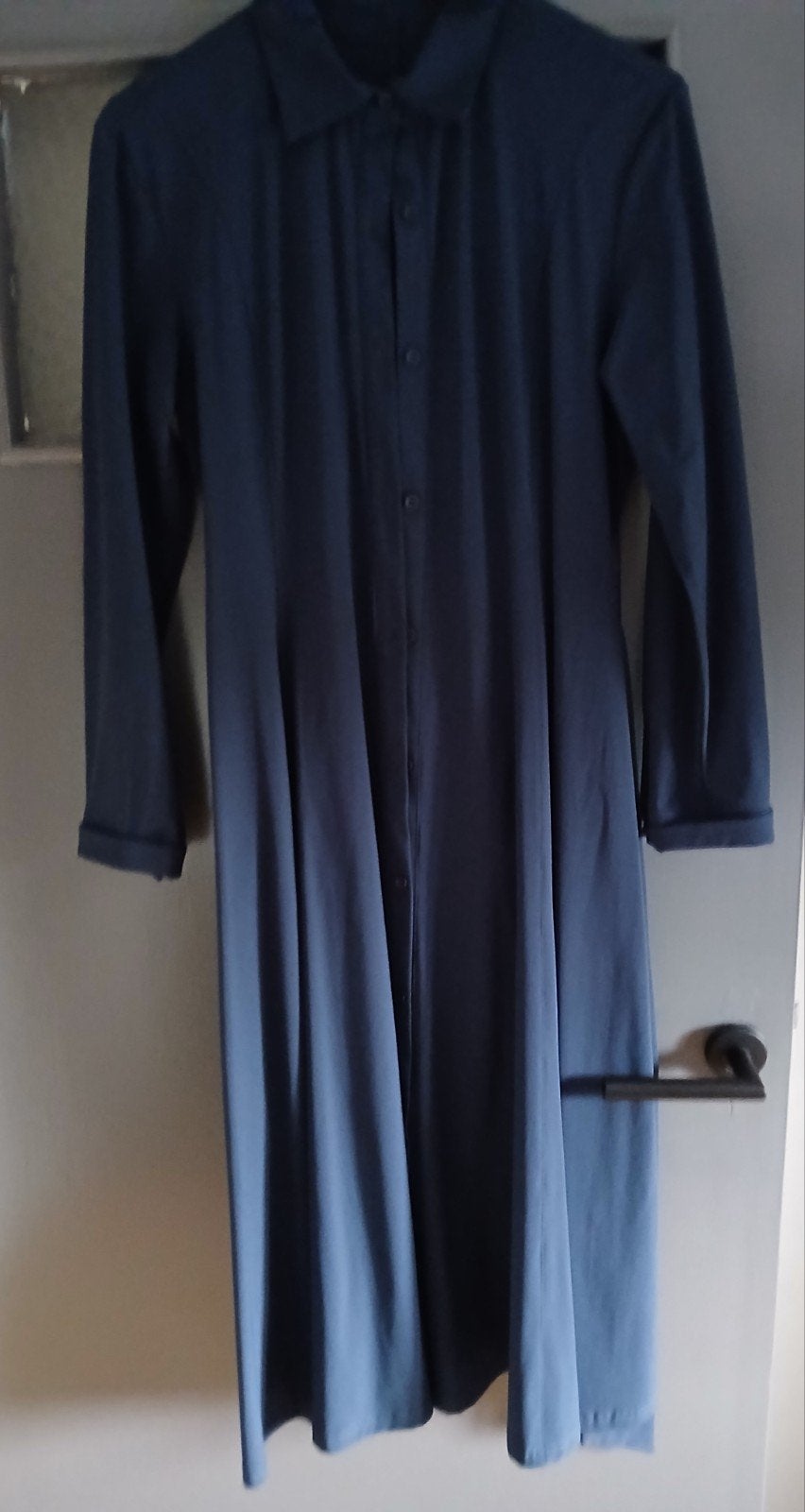 Travel stof jurk nieuw donkerblauw maat L, Ophalen of Verzenden, Nieuw, Blauw
