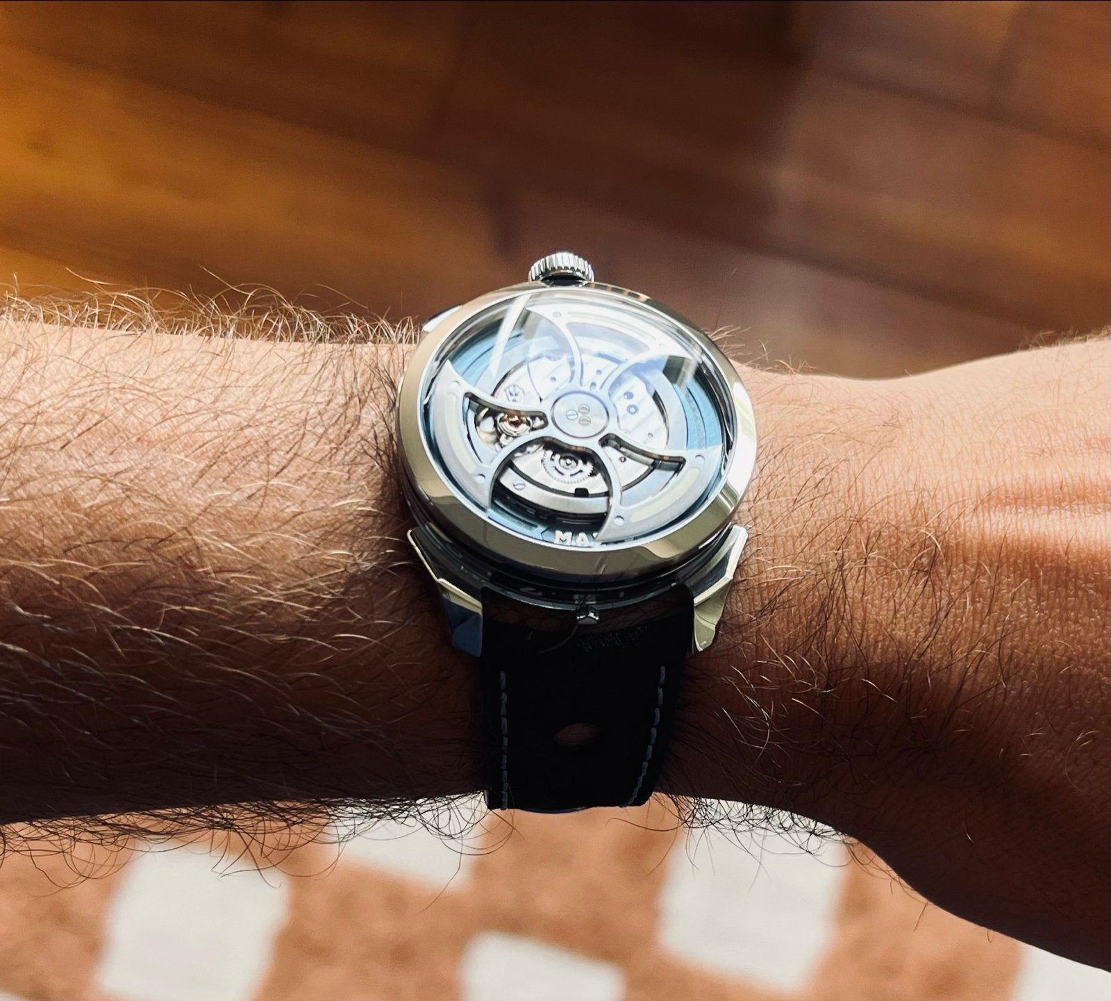 MB&F M.A.D. Edition MAD1S, Overige merken, Leer, Staal, Polshorloge