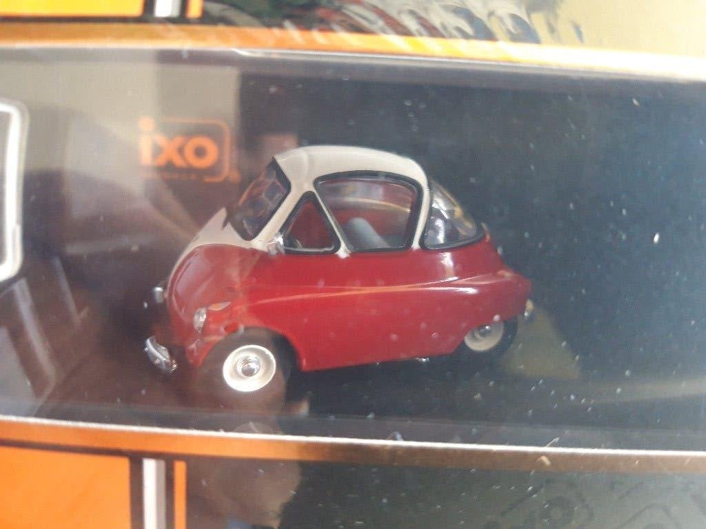 ISO Isetta rood / wit – IXO 1:43 - Nieuw in verpakking, Ophalen of Verzenden, Nieuw, Auto, Overige merken