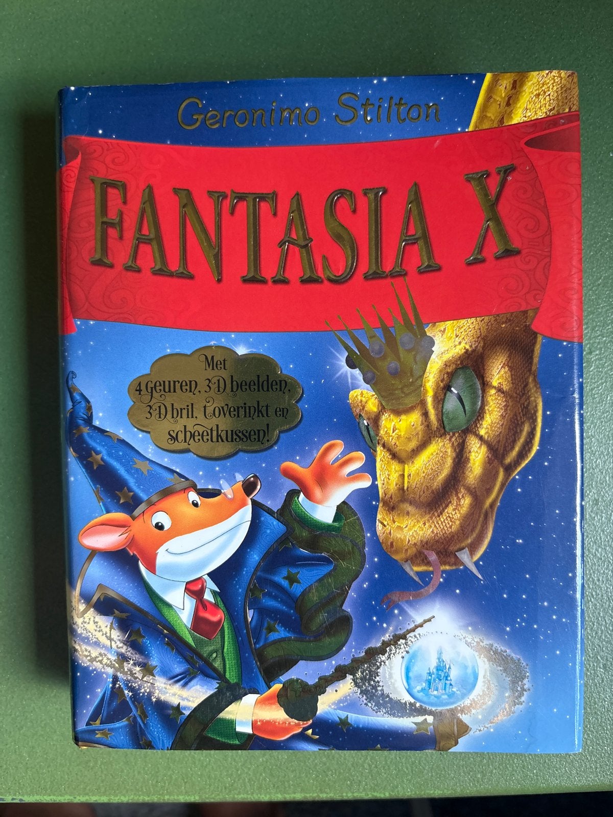 Geronimo Stilton Fantasia X - Met 4 Geuren & 3D bril, Ophalen of Verzenden, Zo goed als nieuw