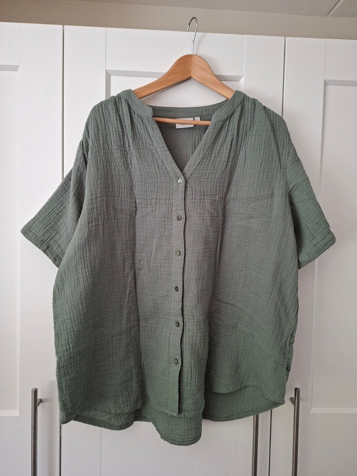 Super leuke blouse, groen, Ophalen of Verzenden, Nieuw, Maat 46/48 (XL) of groter, Blauw