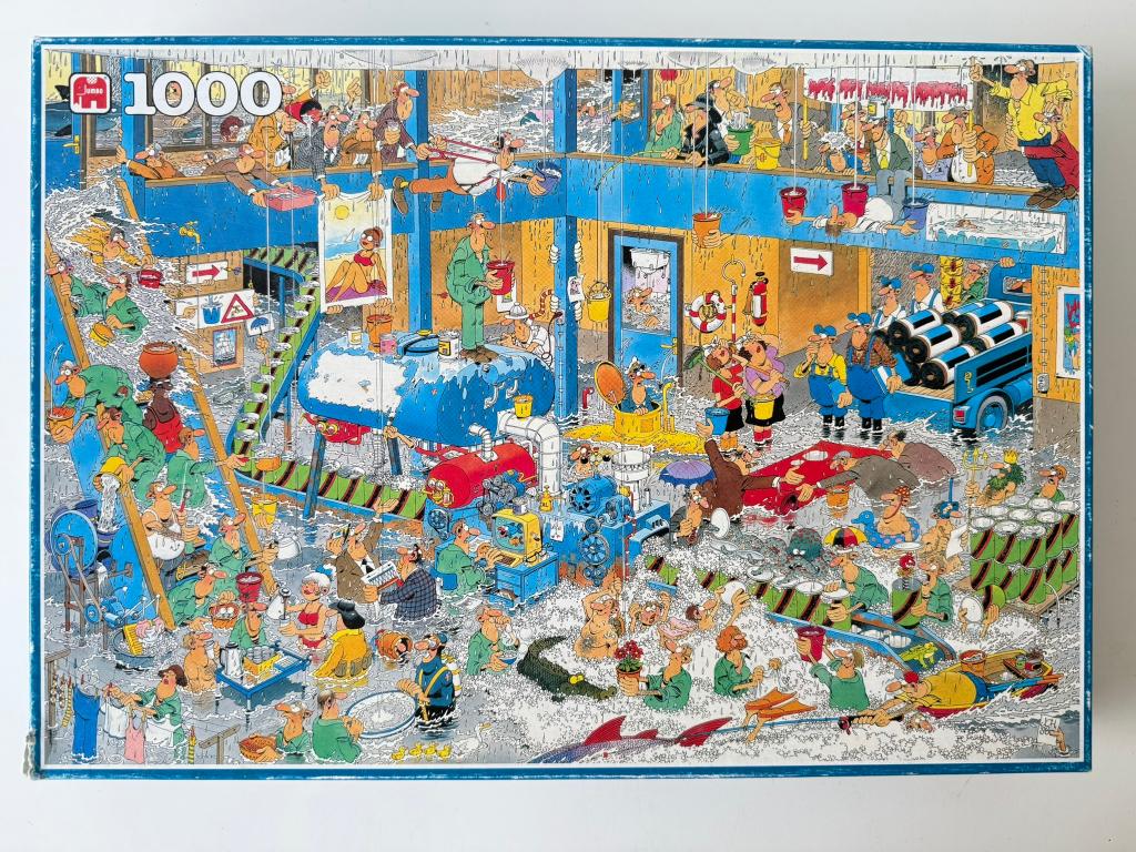 Puzzel De Lekkage 1000 stukjes / Jan van Haasteren / Jumbo, Ophalen of Verzenden, 500 t/m 1500 stukjes, Gebruikt, Legpuzzel