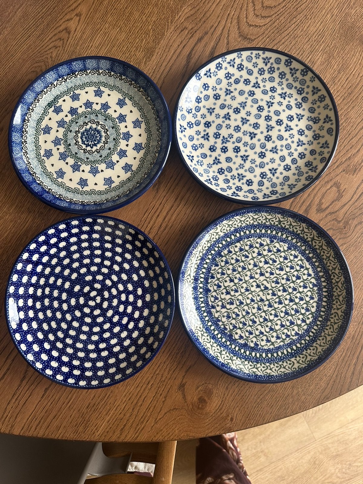 4 ontbijtborden Bunzlau, Ophalen, Keramiek, Zo goed als nieuw, Bord(en)