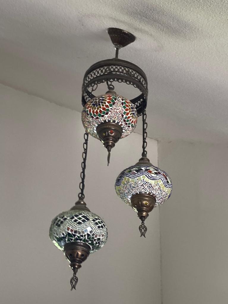 Plafond Marokkaanse lamp, Ophalen of Verzenden, Zo goed als nieuw, Glas