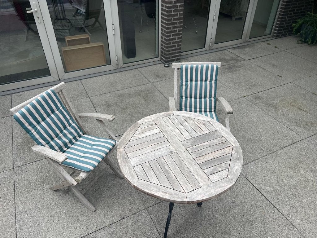 Tuin set van Teakhout, Tuin en Terras, Tuinstoelen, Ophalen, Gebruikt, Teakhout