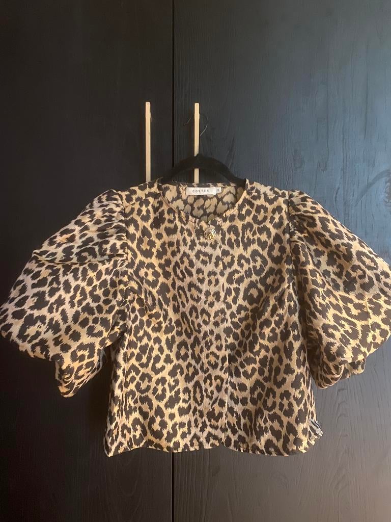 COSTES / Super mooie luipaardprint Blouse top /S, Ophalen of Verzenden, Zo goed als nieuw, Bruin