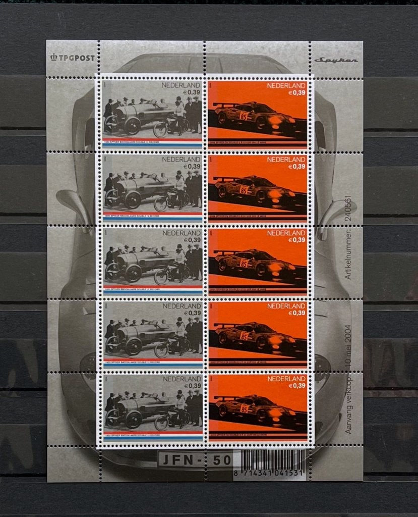NL 2004 Postfris Spyker Auto, Ophalen of Verzenden, Postfris, Auto's